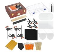 IJSDNVJNDX Kit de Limpieza de Tarjetas Coleccionables de 313 Piezas, Kit de Aplanamiento y Clasificación de Tarjetas para Coleccionistas, Kit de Reparación y Restauración de Tarjetas