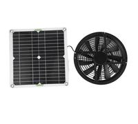 IJSDNVJNDX Kit de Ventilador Solar de 10 Pulgadas y 100 W, Impermeable, con Carcasa de Ventilación Redonda, Extractor para Gallinero, Invernadero o Cobertizo.