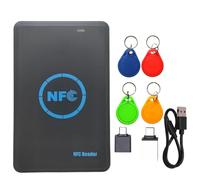 IJSDNVJNDX Lector Duplicador de Chips Inteligentes RFID de 5 Frecuencias + con 4 Tarjetas CUID, Copiadora NFC IC/ID, Clonador de Tokens de 13,56 M y 125 K/HID de 125 K.