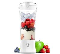 IJSDNVJNDX Licuadora Eléctrica Portátil Recargable por USB, 500 Ml, Cuchilla de Acero Inoxidable, Exprimidor Personal con Asa de Transporte