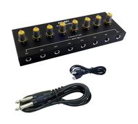 IJSDNVJNDX Mezclador de Audio Recargable de 8 Canales, Mezclador de Sonido Portátil para Exteriores, para Instrumentos Musicales y Micrófonos, Expansor de 8 Entradas y una Salida.