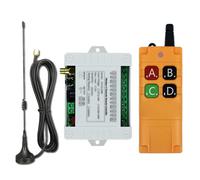 IJSDNVJNDX Receptor de Interruptor de Control Remoto Inalámbrico AC100-240V 4CH con Antena de Ventosas de Control Remoto de Larga Distancia de 2000M