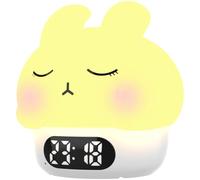IJSDNVJNDX Reloj Despertador con Luz, Luz de Silicona con Forma de Conejo con Despertador, para Niños, Niñas, Regalo de Cumpleaños