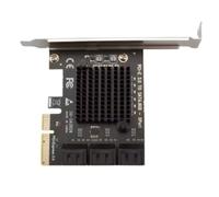 IJSDNVJNDX Tarjeta PCI-e SATA de 6 Puertos Tarjetas PCI-e 4X Tarjeta Adaptadora de Expansión PCI Express A SATA 3.0 de 6 Puertos SATA III de 6 Gbps PCIE X4