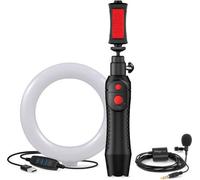 iRig Video Creator Bundle - professionelles Video & Streaming Kit für Smartphones (Lavalier-Mikrofon, Kondensatorkapsel, Handystativ, Montage-Clip, Pop-Filter, mobil einsetzbar, iOS & Android) schwarz