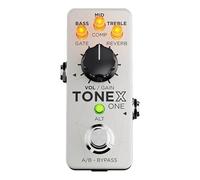 IK Multimedia TONEX ONE - Pedal de modelado de guitarra/bajo con sonido marrón blanco con salida TRS mono/estéreo, 20 ranuras preestablecidas, configuraciones A/B o encendido/apagado