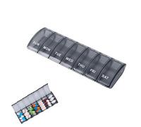 Ikadiya Pastillero Semanal 1 Toma, 7 Compartimentos Grandes, Organizador Pastillas 7 Dias Y Dispensador Comprimidos Para Viaje [Azul]