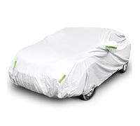 Ikaif Universal Fundas para Coche Completamente 190T Impermeable Resistente Al Calor Lluvia Nieve Arañazos, con Bolsillo para Espejo Y Tiras Reflectantes (para Sedan 4.0-4.3m)