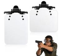 iKALULA 2 Pcs Parche para Gafas de Tiro, Parches para Gafas de Tiro Estándar Internacional, Parches para Gafas de Tirador Deportivo, Ajustable de 180°, Asistencia de Objetivo de Tiro (Transparente)