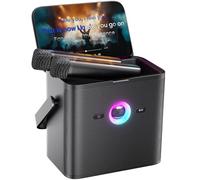 Ikarao KaraFun Prime, EQ & Autotune, Sistema de karaoke WiFi para YouTube, altavoz PA portátil con 2 micrófonos inalámbricos para karaoke