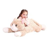 IKASA Gato Peluche Gigante Juguete Animale,78cm Grande Juguete Suave Jumbo Enorme Lindo Peluche Bonito Kawaii Esponjoso Gordo de Gran Tamaño,Regalos para Niños Niñas Novia (78cm, Naranja)