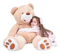 IKASA Teddy Bear Oso Gigante con Grandes Huellas Juguete de Peluche Suave Animal de Peluche (Marrón, 100cm)