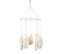 ikasus - Carillones eólicos Dream Catcher,Tapiz macramé, decoración bohemia,Atrapasueños tejidos,Mandala Hoja,Plumas bohemias,tejida,Hecho a mano,decoración del hogar, sala de estar, dormitorio.