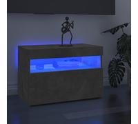 IKAYAA 2 uds Mueble para TV con iluminación LED, Mueble de TV, Mesa para TV, Mueble TV Salon, Soporte de TV, Diseño Moderno, Elegante, NOE 61, Gris hormigón 60 x 35 x 40 cm
