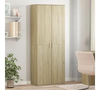 IKAYAA Armario Multiusos de Limpieza y Escobero - 2 Puertas de Madera de Ingeniería, Almacenamiento para Hogar, 70x35x180 cm, Roble Sonoma