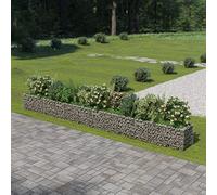 IKAYAA Arriate De Gaviones Jardinera De Gaviones Exterior De Piedra Muro De Gaviones Acero Galvanizado 540 X 50 X 50 Cm
