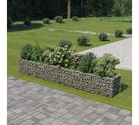 IKAYAA Arriate de Gaviones Jardinera de Gaviones Jardineras Exterior Gaviones de Piedra Muro de Gaviones Acero Galvanizado 360 x 50 x 50 cm