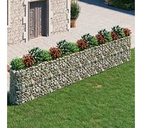 IKAYAA Jardinera de gavión Gaviones de Piedra Muro Acero Galvanizado 540 x 50 x 100 cm