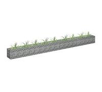 IKAYAA Jardinera de Gaviones Gaviones de Piedra Muro de Gaviones Acero Galvanizado 360 x 30 x 30 cm