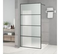 IKAYAA Mampara Ducha Fija 100 x 195 cm -Panel Pantalla Fijo Ducha de Vidrio ESG - Mamparas de Ducha Fija con Cristal Templado 5 mm - Mampara Fija Transparente Esmerilado