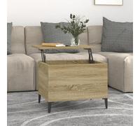 IKAYAA Mesa de Centro Elevable Roble Sonoma, Salón, Sofá, Auxilia, Baja Rectangular, Versátil de Madera 60 x 44.5 x 45 cm #2