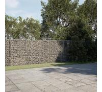 IKAYAA Muro De Gaviones Con Cubierta, Muro De Contención De Piedra Y Valla, 400x50x150 Cm