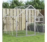 IKAYAA Pajarera Exterior en Jardín, Jaula Grande para Aves, Casa para Aves Exóticas, Voladera de Jardín 1,79x2x1,85 m Plateado