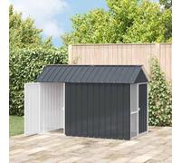 IKAYAA Pajareras Exterior en Jardin, Jaula Grande para Pájaros, Pajarera Metálica de Exterior, Voladera para Pájaros, Voladera de Jardín para Aves Exóticas 112 x 215 x 141 cm Antracita