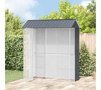 IKAYAA Pajareras Exterior en Jardin, Jaula Grande para Pájaros, Pajarera Metálica de Exterior, Voladera para Pájaros, Voladera de Jardín para Aves Exóticas 215 x 110 x 247 cm Antracita