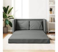 IKAYAA Sofá Cama 2 Plazas Pequeño 2 en 1 Futon para Salón Lofts Plegable 112x174x55 cm Gris Claro
