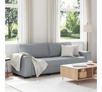 IKAYAA Sofá de 3 Plazas Sofá de Salon Modernos Sofa Confortable Sofá Terciopelo para Dormitorio Oficina 180 cm Gris Claro
