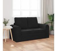 IKAYAA Sofa y Cama 2 en 1 Pequeño Sofa Suelo Futon Plegable para Salón Lofts 148x71x83 cm Negro