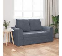 IKAYAA Sofa y Cama 2 en 1 Pequeño Suelo Futon Plegable para Salón Lofts 148x71x83 cm Gris Oscuro