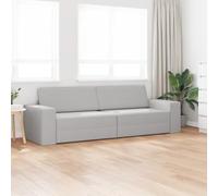 IKAYAA Sofa y Cama 2 Plazas Pequeño Suelo 2 en 1 Futón para Salón Lofts Plegable 245x150x60.5 cm Gris Nublado