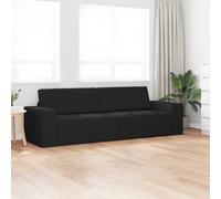 IKAYAA Sofa y Cama 2 Plazas Pequeño Suelo 2 en 1 Futón Plegable para Salón Lofts Negro 245x150x60.5 cm