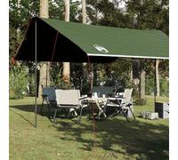 IKAYAA Toldo Camping Impermeable Lona Camping Toldo Camping con Palos Toldo Camper Toldos para Tienda Hamaca Acampada Refugio Al Aire Libre Verde 460 x 305 x 210 cm Type-6