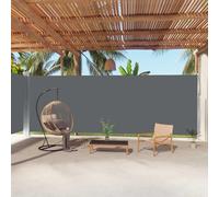 IKAYAA Toldo Lateral Retráctil, Pantalla Enrollable, Protector Solar a Prueba de Viento, Privacidad para Jardin, Balcón, Antracita 220 x 1000 cm