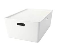 Ikea 102.802.03 Kuggis Caja con tapa, color blanco