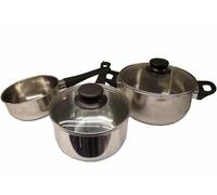 Ikea Annons - Batería de Cocina de inducción con Tapa de Cristal, 5 Piezas (Acero Inoxidable)
