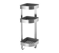 IKEA Brogrund - Estantería esquinera de pared (19 x 58 cm, acero inoxidable)