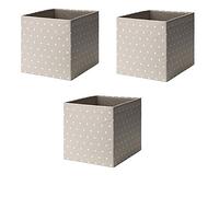 Ikea Caja Drona (puntos beige, paquete de 3 unidades de largo x 13 pulgadas de ancho x 13 pulgadas de alto)