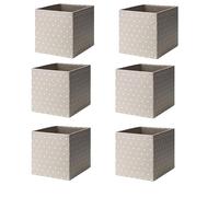 Ikea Caja Drona (puntos beige, paquete de 6 unidades (largo x ancho x alto)