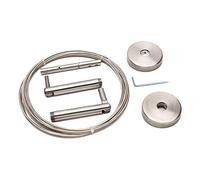 Ikea Cortinas de Acero Cuerda (con Anclajes, 500 cm - Juego Completo de Acero Inoxidable