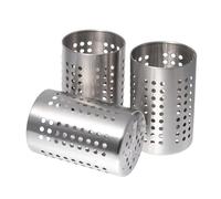 IKEA Estante para utensilios de cocina de acero inoxidable (paquete de 3), 18 cm, plateado