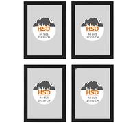 IKEA FISKBO, 4 marcos de fotos A4, 21 x 30 cm, color negro
