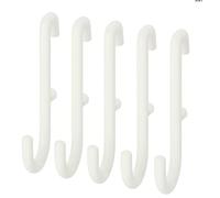 IKEA Gancho Skadis de acero, epoxi y poliéster, color blanco, paquete de 5 unidades 203.208.02