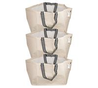 Ikea GORSNYGG - Bolsa de transporte reutilizable FRAKTA, beige claro con asas a rayas, 57x37x39 cm, 71 L, 205.041.94 - Juego de 3
