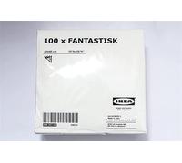 Ikea - Juego de 100 servilletas de papel Fantastisk triple capa, color blanco