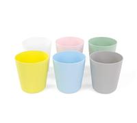 IKEA Kalas - Juego de 6 vasos de plástico para bebé pastel, sin BPA