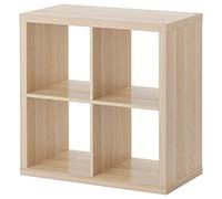 IKEA KALLAX - Estantería de almacenamiento más grande (efecto roble manchado blanco, 77 x 77)